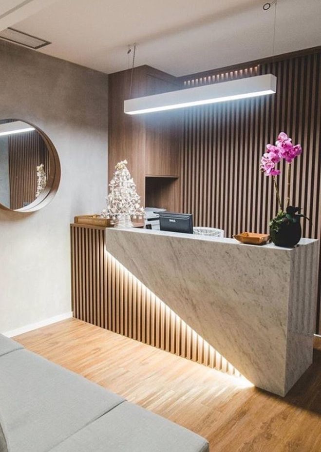 Marble reception desk